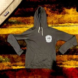 Gray XS Obey hoodie with thumbhole cuff sleeves
